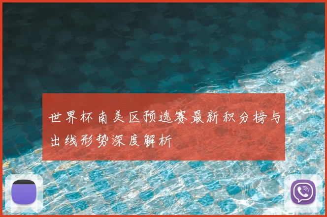 世界杯南美区预选赛最新积分榜与出线形势深度解析